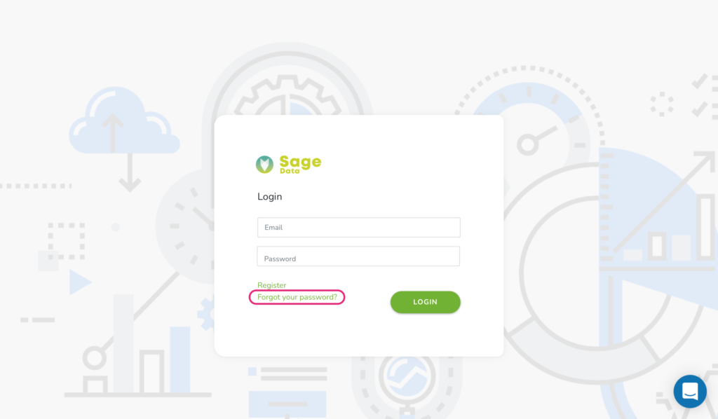 Reset your password on SageData website Reset your password
