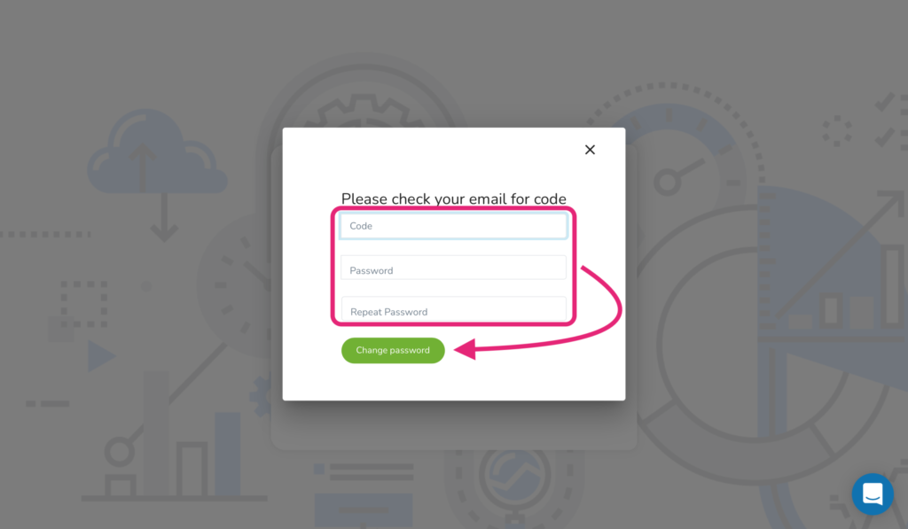 Reset your password on SageData platform check the reset code